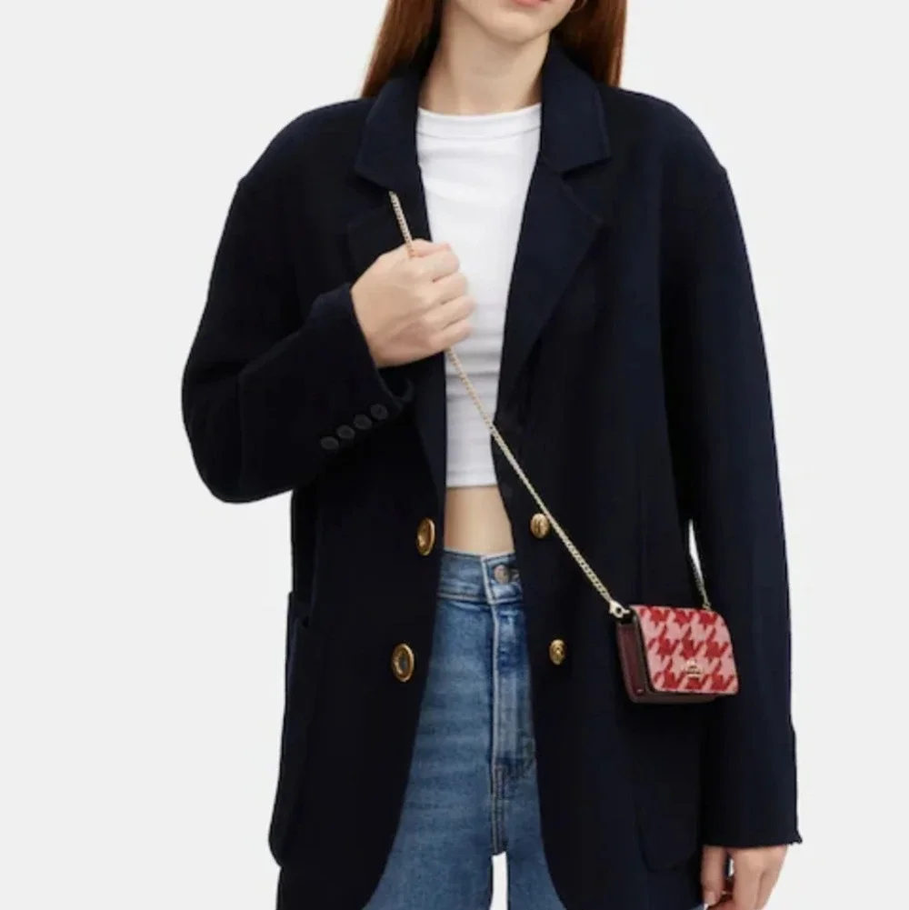 Coach Houndstooth Print Mini Bag NWT